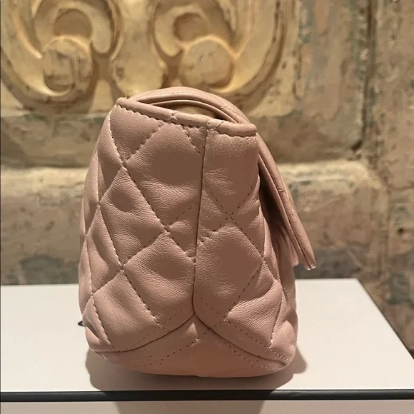 EUC Chanel Pink Quilted Lamskin CC Cosmetic Bag with Chanel Box - Picture 7 of 14